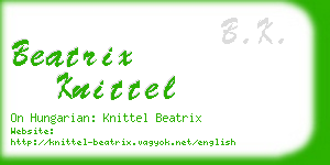 beatrix knittel business card